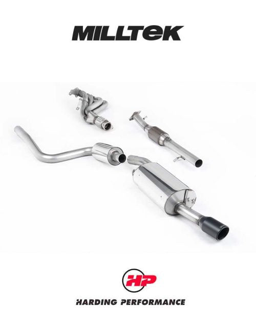 MILLTEK Full System Including Hi Flow Sports Cat Ford Fiesta Mk6 ST - Resonated