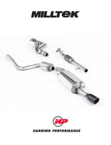 MILLTEK Full System Including Hi Flow Sports Cat Ford Fiesta Mk6 ST - Resonated