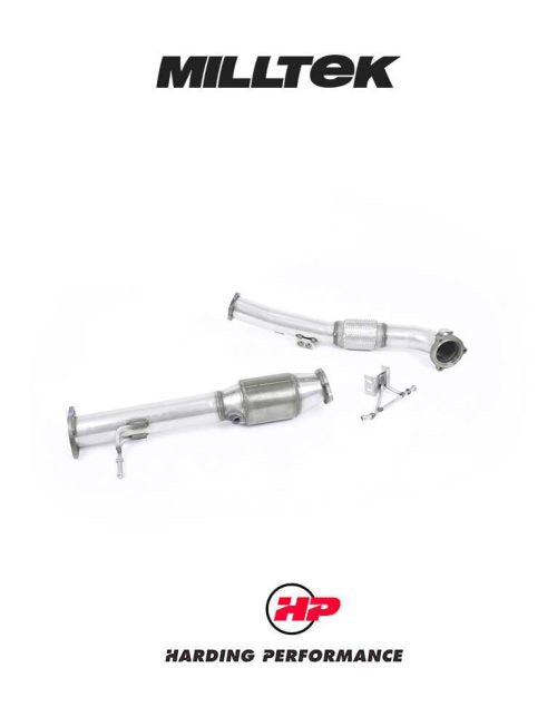 MILLTEK Catted Downpipe – Ford Focus Mk2 RS - Hi-flow Sports Catalyst