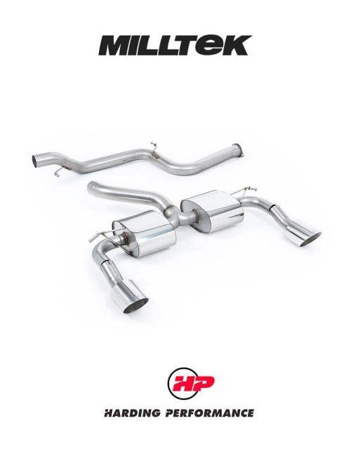 MILLTEK Cat-back – Ford Focus Mk2 RS - Non-resonated - GT-100 - Polished