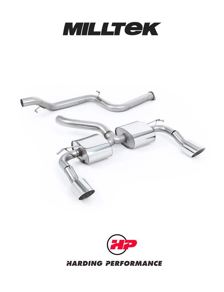MILLTEK Cat-back – Ford Focus Mk2 RS - Resonated - GT-100 - Cerakote Black