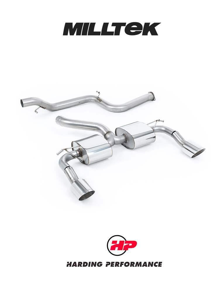 MILLTEK Cat-back – Ford Focus Mk2 RS - Resonated - DTM - Polished