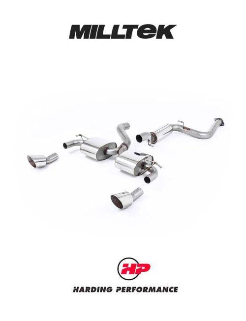 MILLTEK Cat-back – Ford Focus Mk2 RS - Resonated - GT-100 - Polished