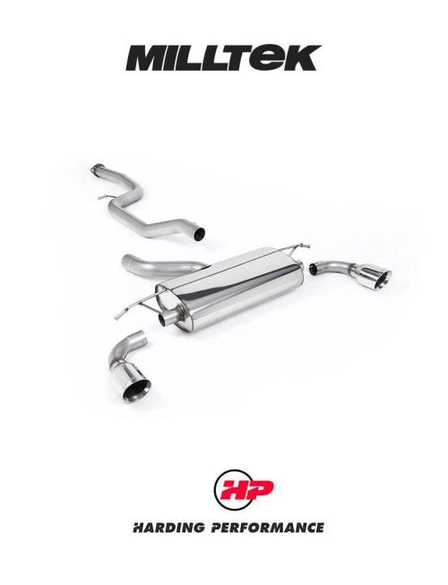 MILLTEK Cat-back – Ford Focus XR5 Turbo - Non-resonated (louder) - Polished GT-100 Trims
