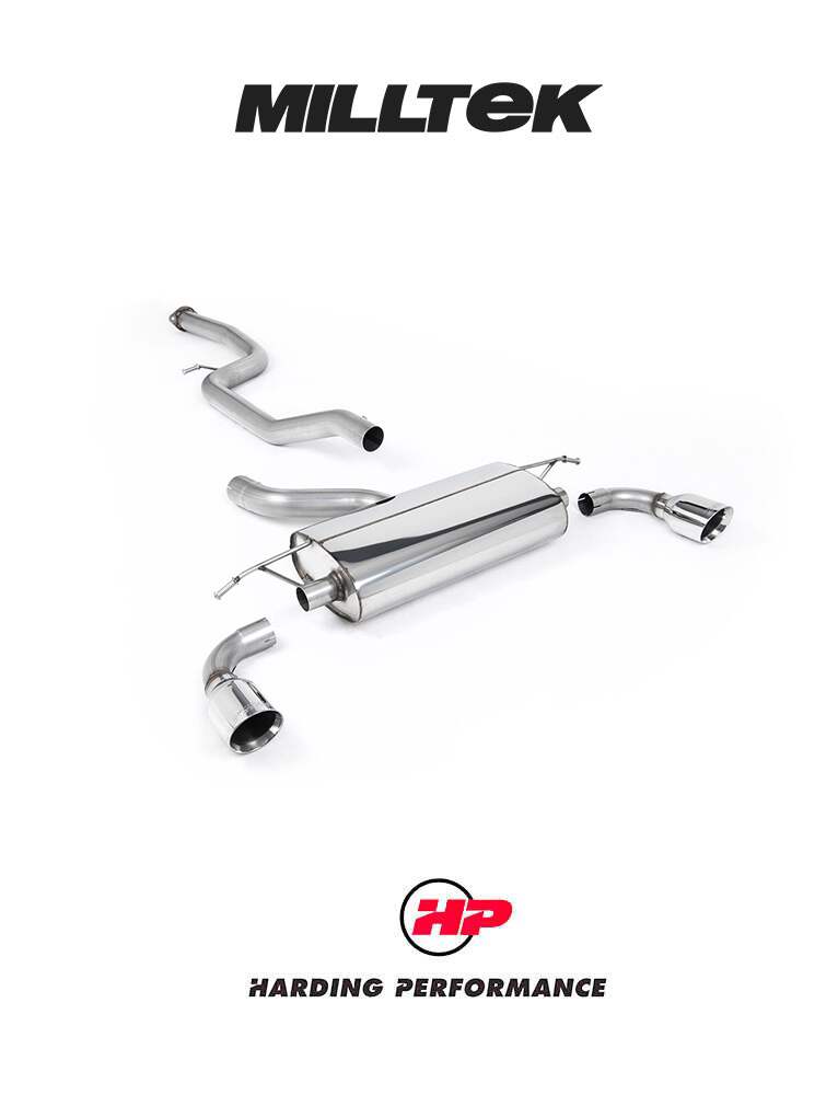 MILLTEK Cat-back – Ford Focus XR5 Turbo - 3 Inch 'Race' System - Polished GT-100 Trims