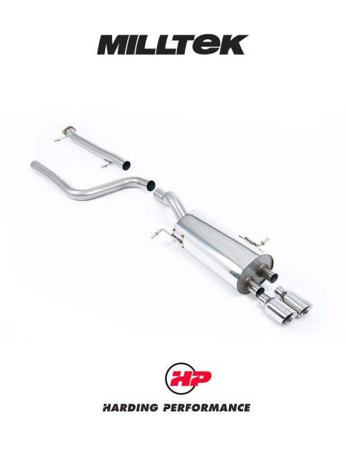 MILLTEK Cat-back – Ford Fiesta ST EcoBoost - Non-resonated - Standard - Polished