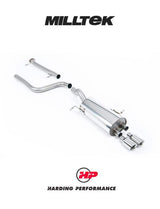 MILLTEK Cat-back – Ford Fiesta ST EcoBoost - Non-resonated - Standard - Polished