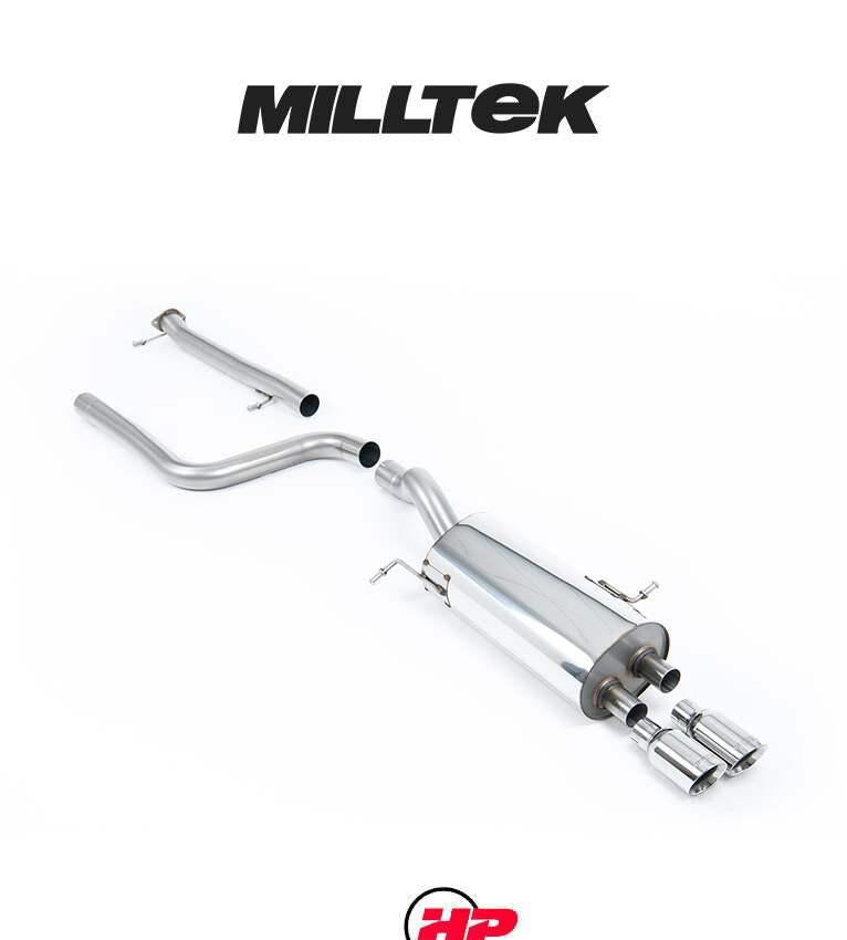 MILLTEK Cat-back – Ford Fiesta ST EcoBoost - Resonated - Race - Cerakote Black