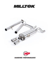MILLTEK Cat-back – Ford Fiesta ST EcoBoost - Non-resonated - Race - Polished