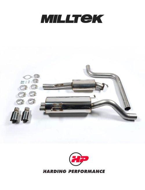 MILLTEK Cat-back – Ford Fiesta ST EcoBoost - Resonated - Race - Polished
