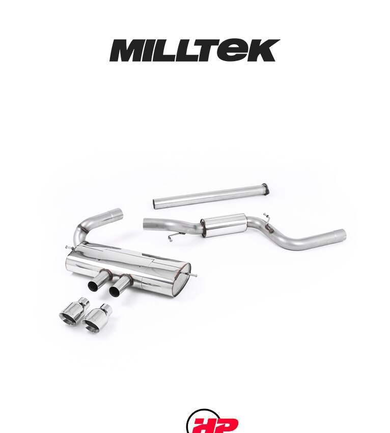 MILLTEK Semi-resonated Cat-back – Ford Focus Mk3 ST - Black Velvet