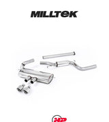MILLTEK Semi-resonated Cat-back – Ford Focus Mk3 ST - Black Velvet