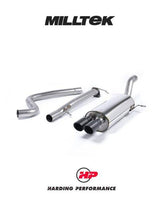 MILLTEK Cat-back – Ford Fiesta ST EcoBoost - Non-resonated - Race - Cerakote Black