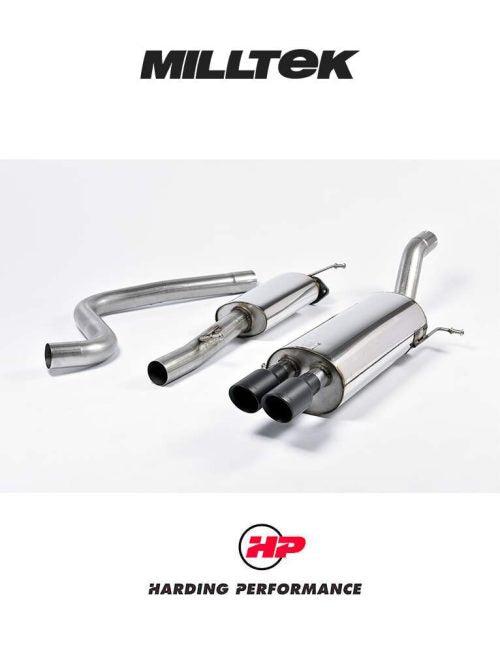 MILLTEK Cat-back – Ford Fiesta ST EcoBoost - Resonated - Race - Cerakote Black