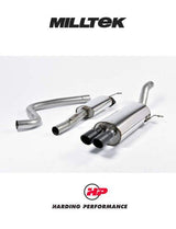MILLTEK Cat-back – Ford Fiesta ST EcoBoost - Resonated - Race - Cerakote Black