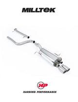 MILLTEK Cat-back – Ford Fiesta ST EcoBoost - Non-resonated - Standard - Titanium
