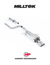 MILLTEK Cat-back – Ford Fiesta ST EcoBoost - Resonated - Standard - Titanium