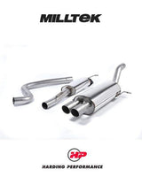 MILLTEK Cat-back – Ford Fiesta ST EcoBoost - Resonated - Race - Titanium