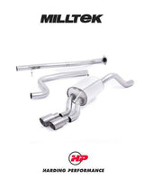 MILLTEK Cat-back – Ford Fiesta 1.0T EcoBoost - Non-resonated - Titanium