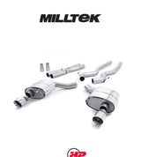 MILLTEK Cat-back – Ford Mustang V8 GT - Resonated - Quad GT-90 / Roush Rear Valance - Titanium