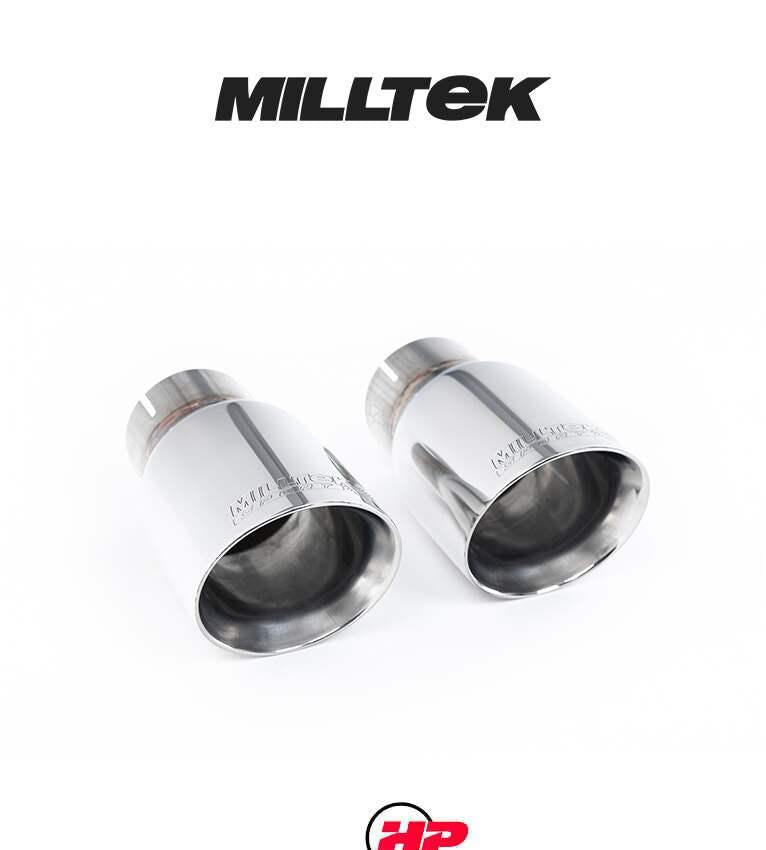 MILLTEK Cat-back – Ford Mustang V8 GT - Resonated - Quad GT-90 / Roush Rear Valance - Titanium