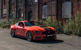MILLTEK Cat-back – Ford Mustang V8 GT - Non-resonated - Dual GT-100 / Standard Configuration - Burnt Titanium