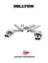 MILLTEK Cat-back – Ford Mustang V8 GT - Resonated - Quad GT-90 / Roush Rear Valance - Polished