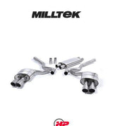 MILLTEK Cat-back – Ford Mustang V8 GT - Resonated - Quad GT-90 / Roush Rear Valance - Titanium