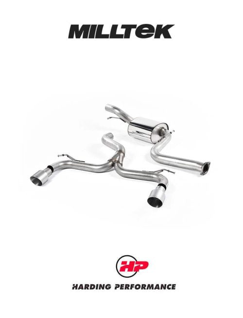 MILLTEK Cat-back – Ford Focus XR5 Turbo - 3 Inch 'Race' System - Titanium GT-100 Trims