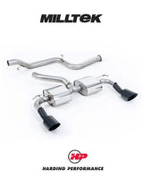 MILLTEK Cat-back – Ford Focus Mk2 RS - Non-resonated - GT-100 - Cerakote Black