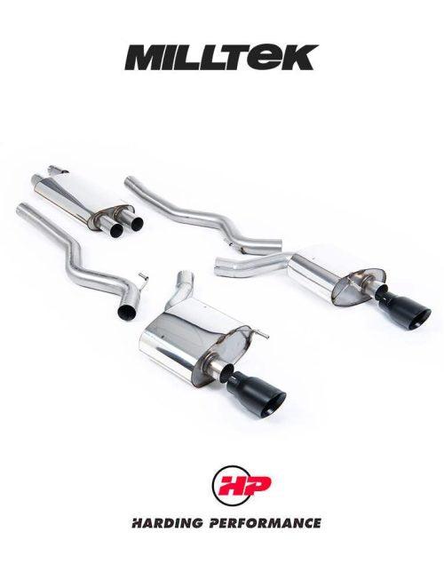 MILLTEK Cat-back – Ford Mustang EcoBoost Fastback - Resonated - Cerakote Black