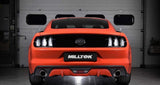 MILLTEK Cat Back Ford Mustang 2.3 EcoBoost Dual Outlet With GT-100 Trims - Cerakote black