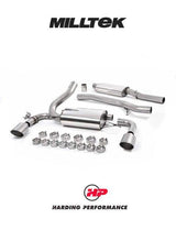 MILLTEK Cat-back – Ford Focus Mk3 RS - Resonated - Titanium