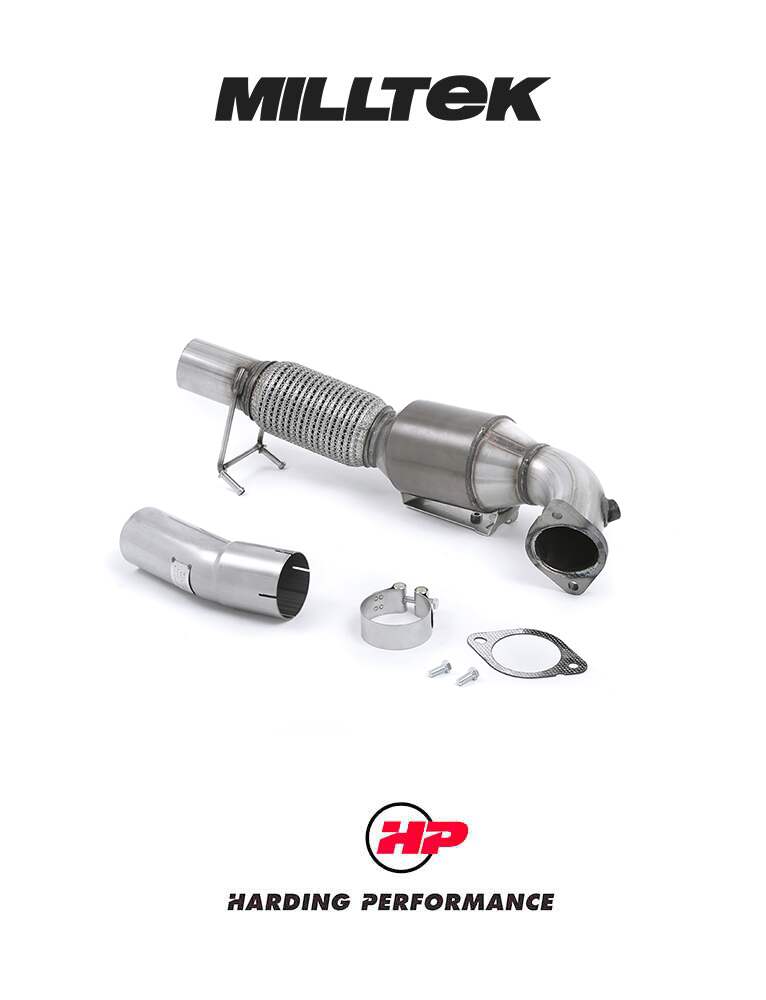 MILLTEK Downpipe – Ford Focus RS MK3 - 200 Cell High Flow Cat - Milltek Cat Back
