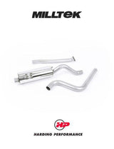 MILLTEK Cat-back – Ford Fiesta ST EcoBoost - Non-resonated - Race - Burnt Titanium