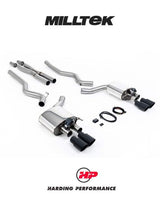 MILLTEK Cat Back Mustang GT Valvesonic Quad Requires Roush Rear Valance - Black