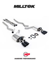 MILLTEK Cat Back Mustang GT Valvesonic Quad Requires Roush Rear Valance - Black