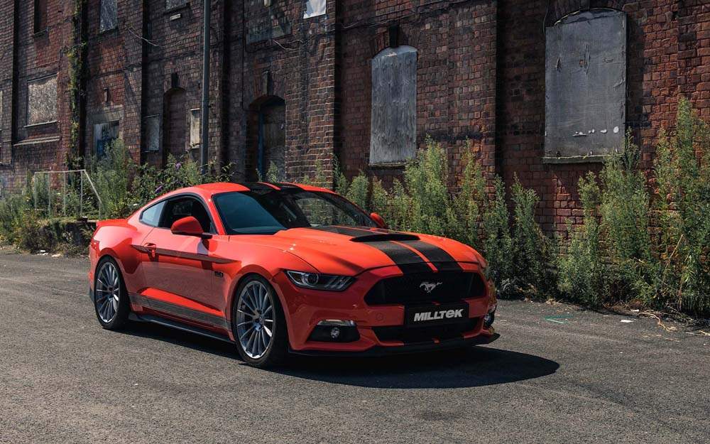 MILLTEK Cat Back Mustang GT Valvesonic Quad Requires Roush Rear Valance - Black