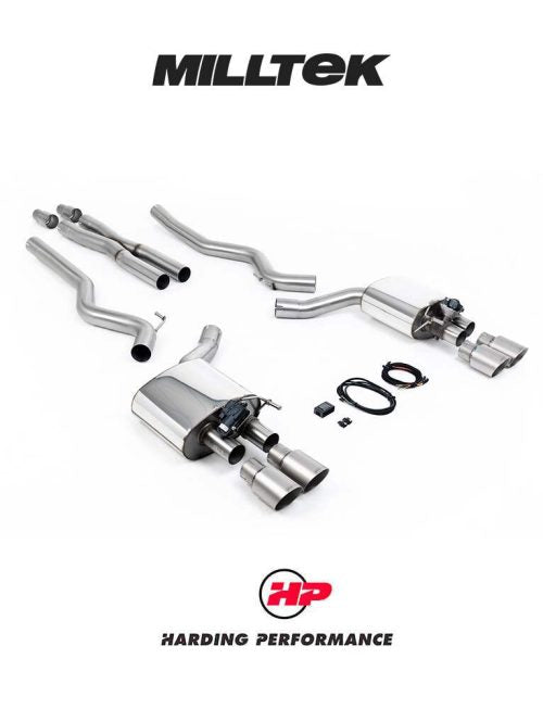 MILLTEK Cat Back Mustang GT Valvesonic Quad Requires Roush Rear Valance - Titanium