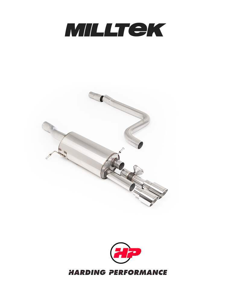 MILLTEK GPF Back – Fiesta Mk8 & Mk8.5 ST 1.5 EcoBoost - MK8 (Pre Sept 2020) - Suit OE - Carbon Jet-90 Trims