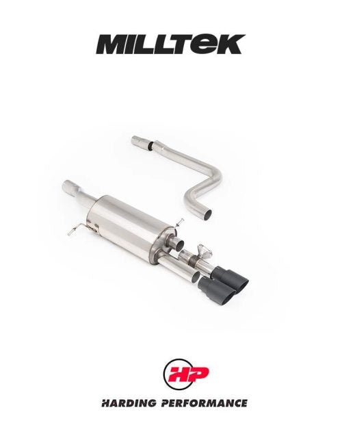 MILLTEK GPF Back – Fiesta Mk8 & Mk8.5 ST 1.5 EcoBoost - MK8 (Pre Sept 2020) - Suit OE - Cerakote Black GT-90 Trims