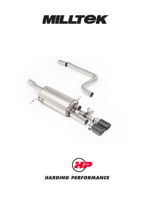 MILLTEK GPF Back – Fiesta Mk8 & Mk8.5 ST 1.5 EcoBoost - MK8 (Pre Sept 2020) - Suit OE - Carbon Jet-90 Trims