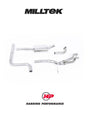 MILLTEK Cat-back – Ford Fiesta Mk7/Mk7.5 1.0T EcoBoost - Part-resonated / Road+ - Cerakote Black