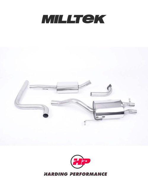 MILLTEK Cat-back – Ford Fiesta Mk7/Mk7.5 1.0T EcoBoost - Resonated - Carbon