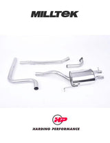 MILLTEK Cat-back – Ford Fiesta Mk7/Mk7.5 1.0T EcoBoost - Resonated - Carbon