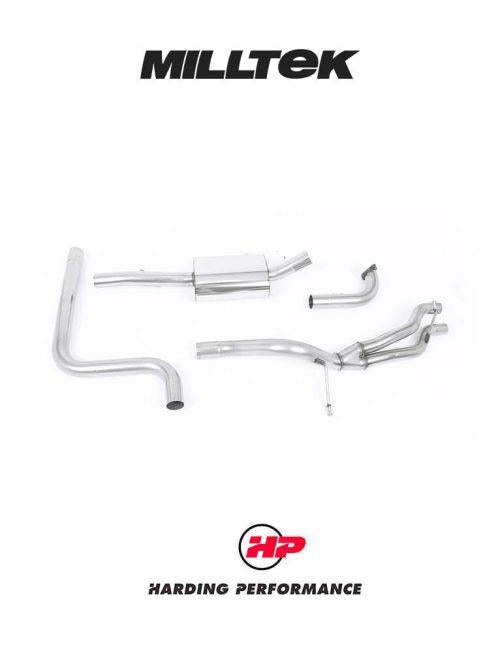 MILLTEK Cat-back – Ford Fiesta Mk7/Mk7.5 1.0T EcoBoost - Part-resonated / Road+ - Carbon