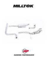 MILLTEK Cat-back – Ford Fiesta Mk7/Mk7.5 1.0T EcoBoost - Part-resonated / Road+ - Carbon