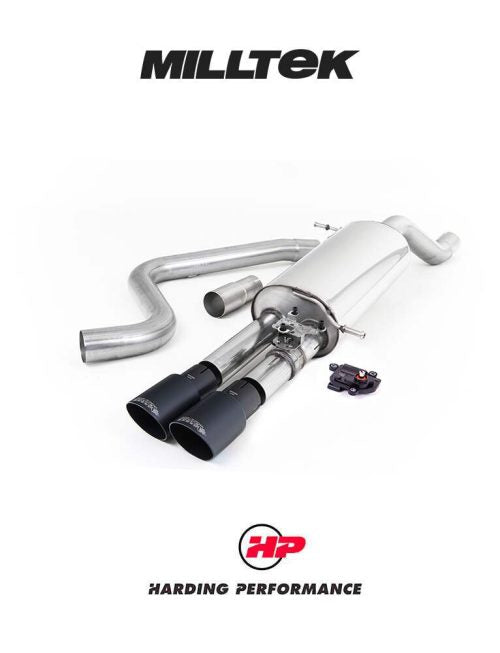 MILLTEK GPF Back – Fiesta Mk8 & Mk8.5 ST 1.5 EcoBoost - MK8.5 (Post Sept 2020) - Suit OE - Cerakote Black GT-90 Trims
