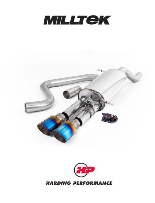 MILLTEK GPF Back – Fiesta Mk8 & Mk8.5 ST 1.5 EcoBoost - MK8.5 (Post Sept 2020) - Suit OE - Burnt/Blue Titanium GT-90 Trims