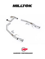 MILLTEK Axle Back Ranger 2.0TDCI 205PS Bi-Turbo Diesel (T9) - GT-90 Cerakote Black Tips